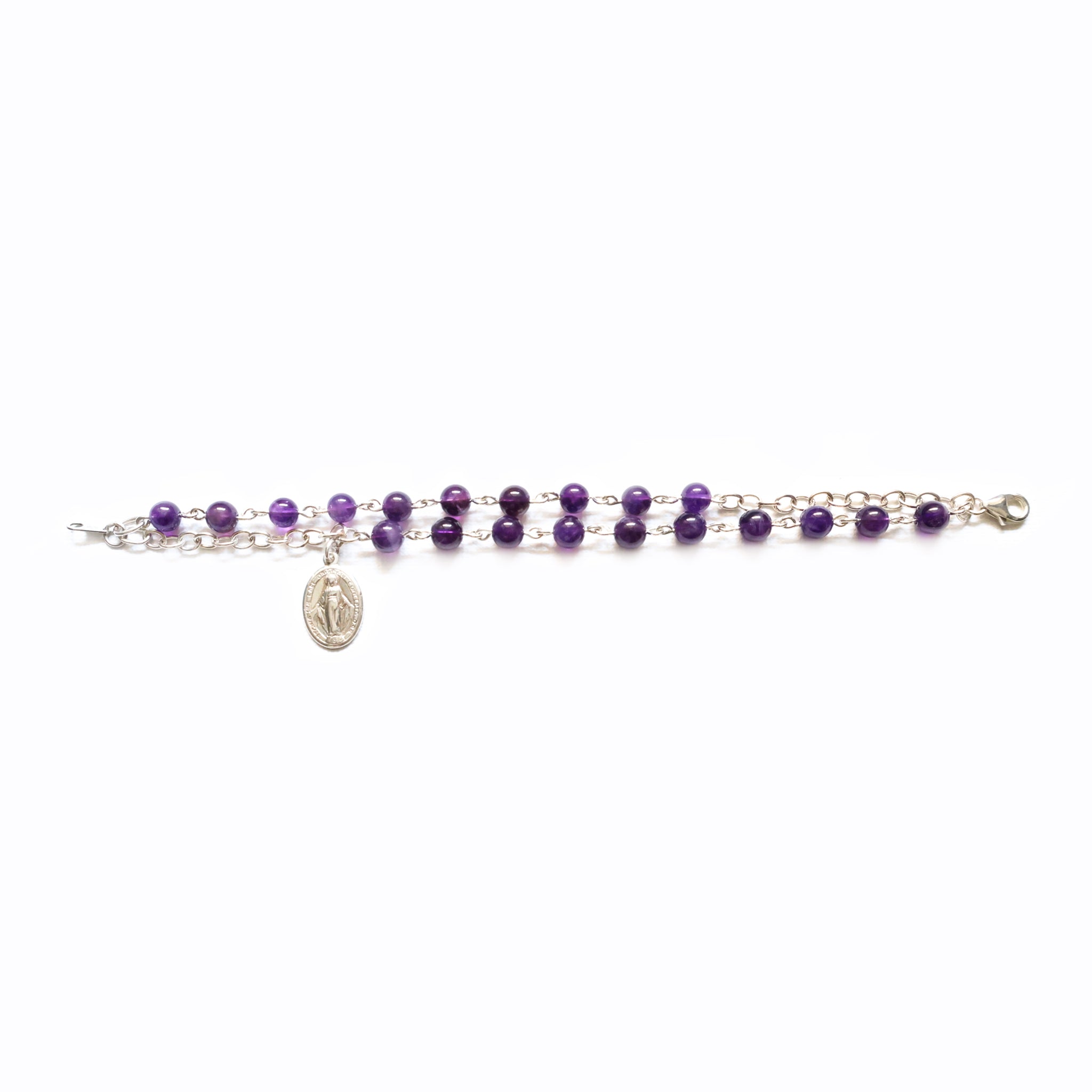 Miraculous Amethyst Sterling Silver Bracelet