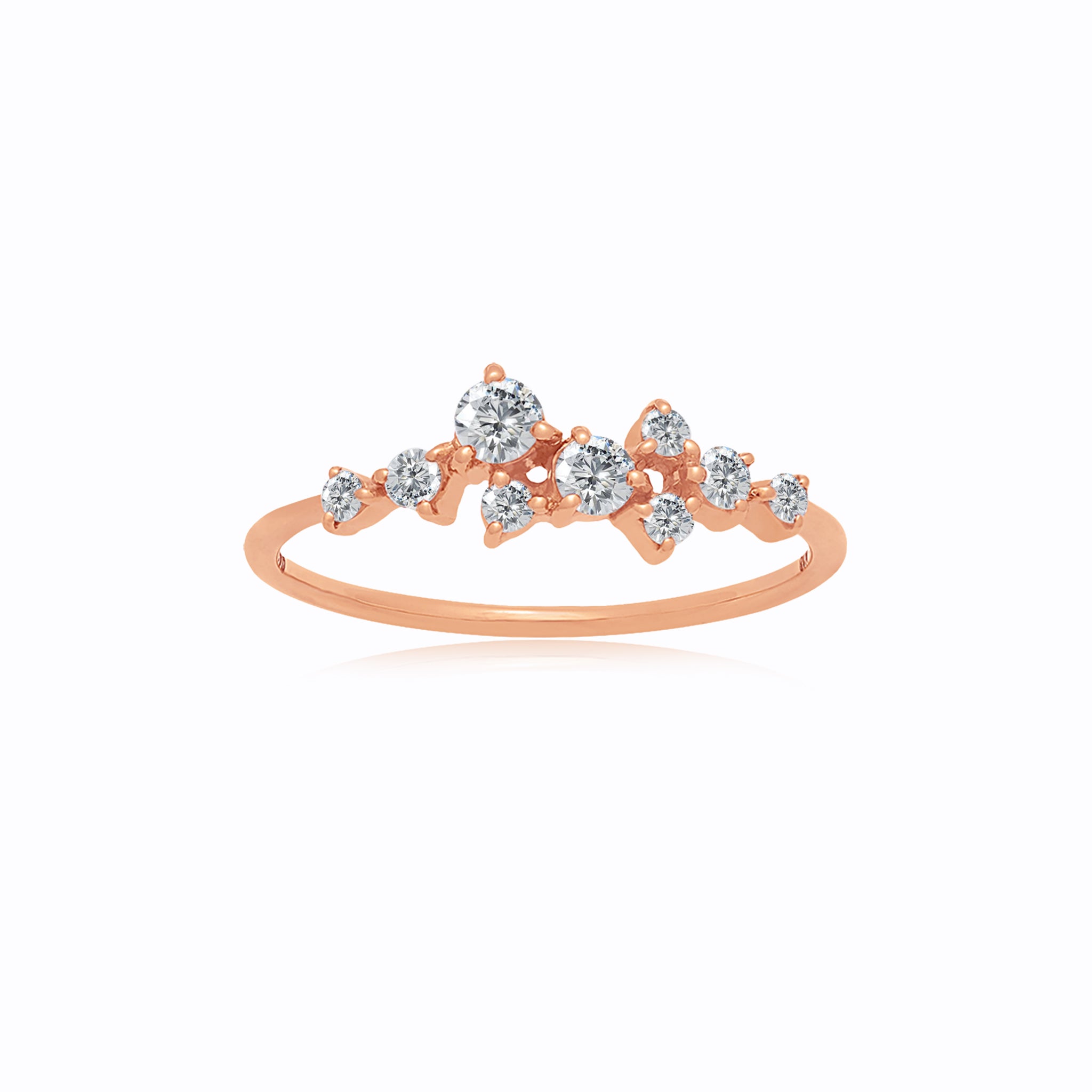 Diamonds Cluster Ring