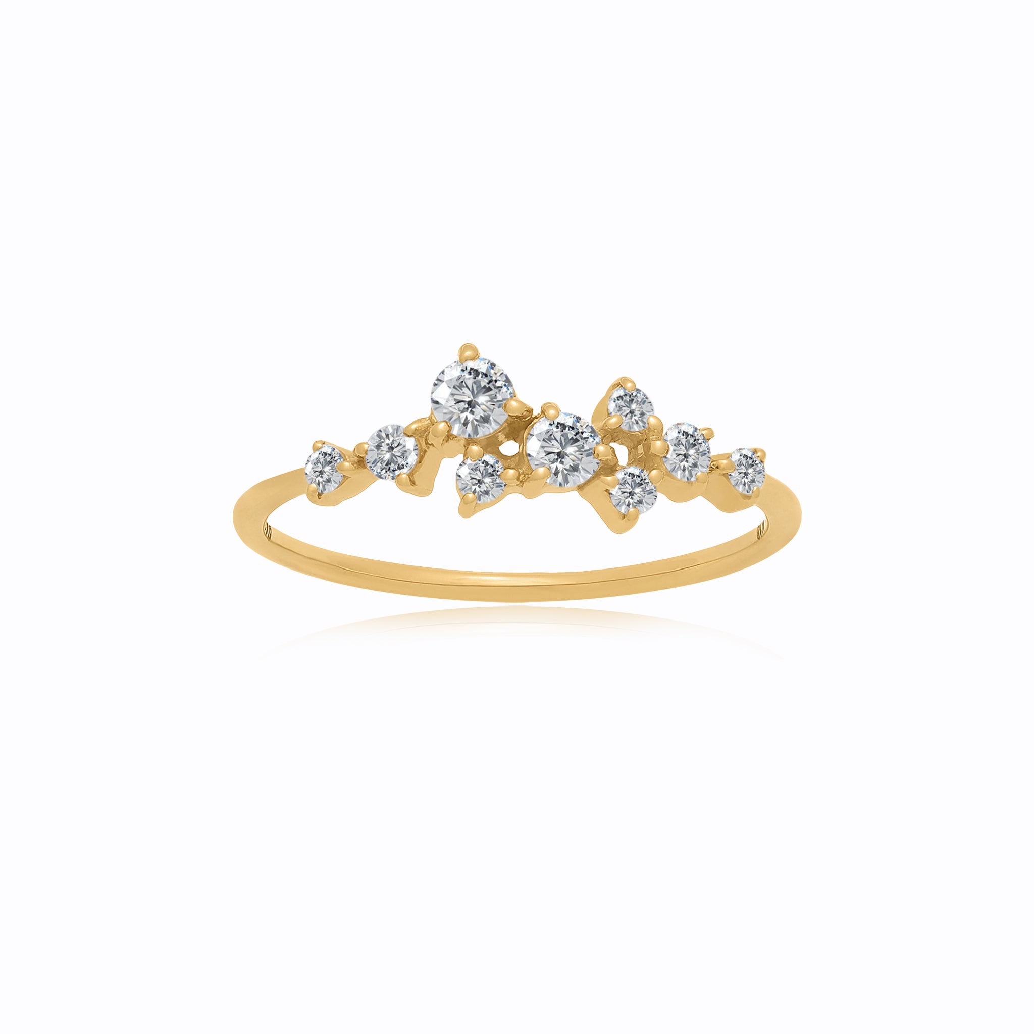 Diamonds Cluster Ring