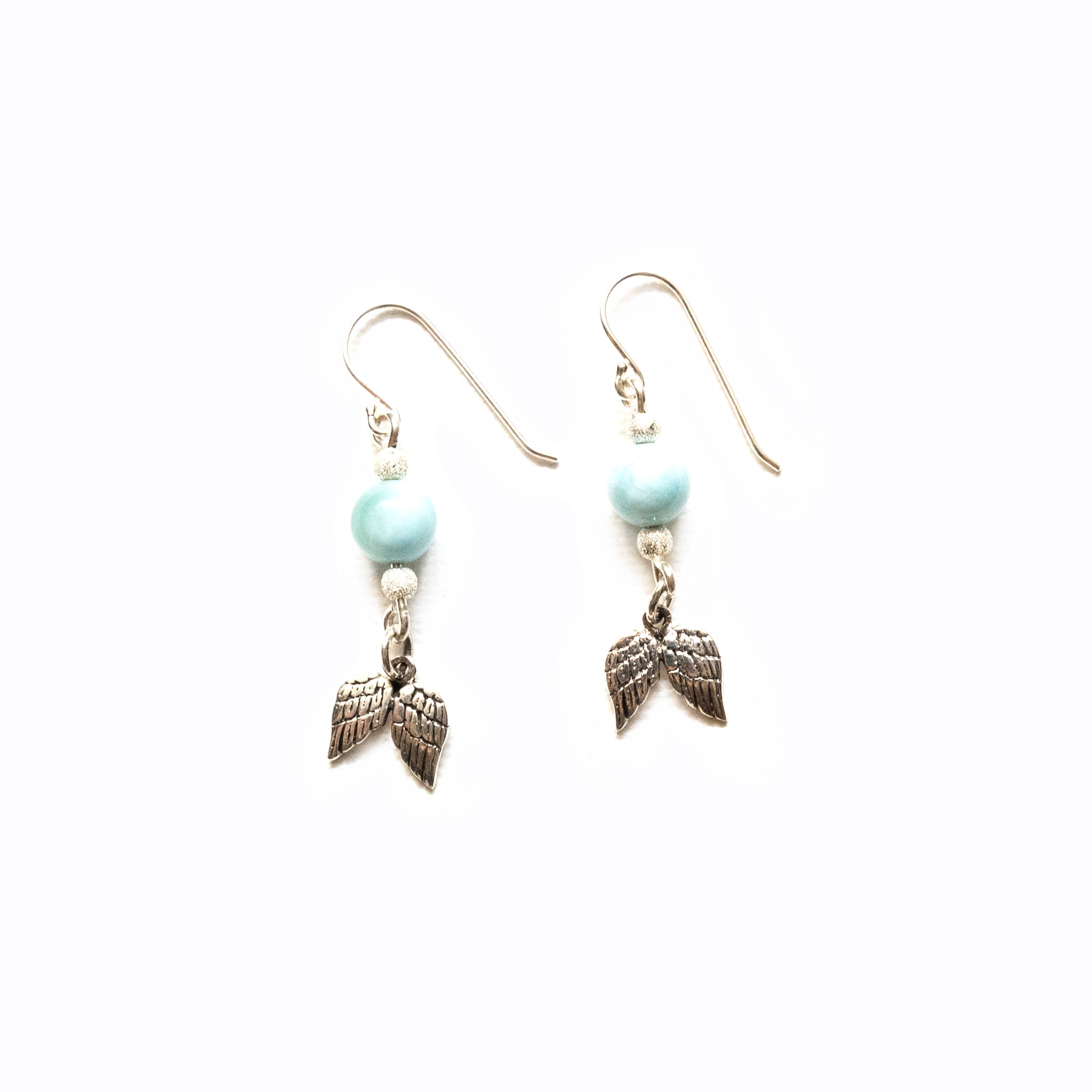 Serene Larimar & Sterling Silver Earrings