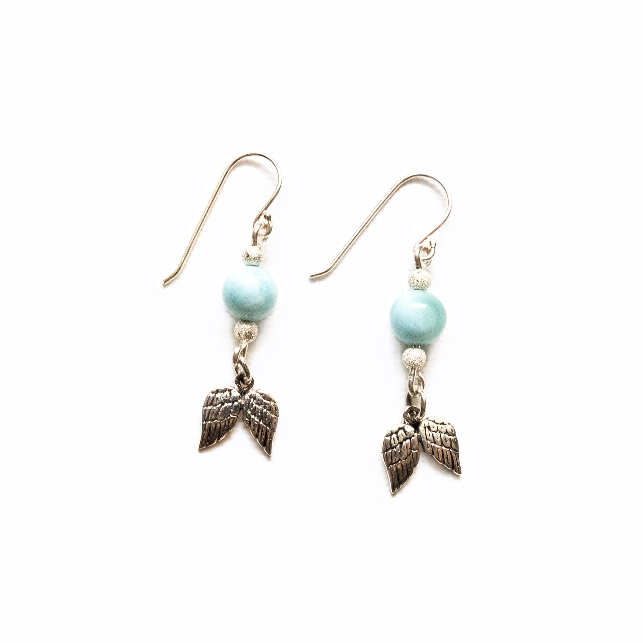 Serene Larimar & Sterling Silver Earrings