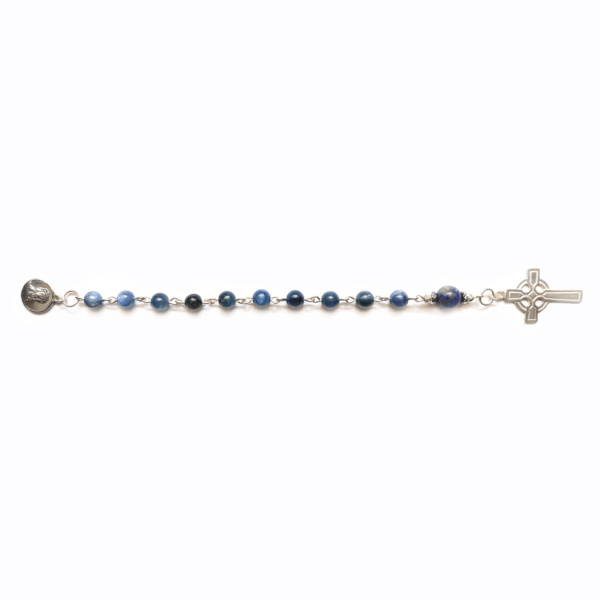 Mystical Depths Lapis Lazuli and Kyanite Gemstones with Sterling Silver