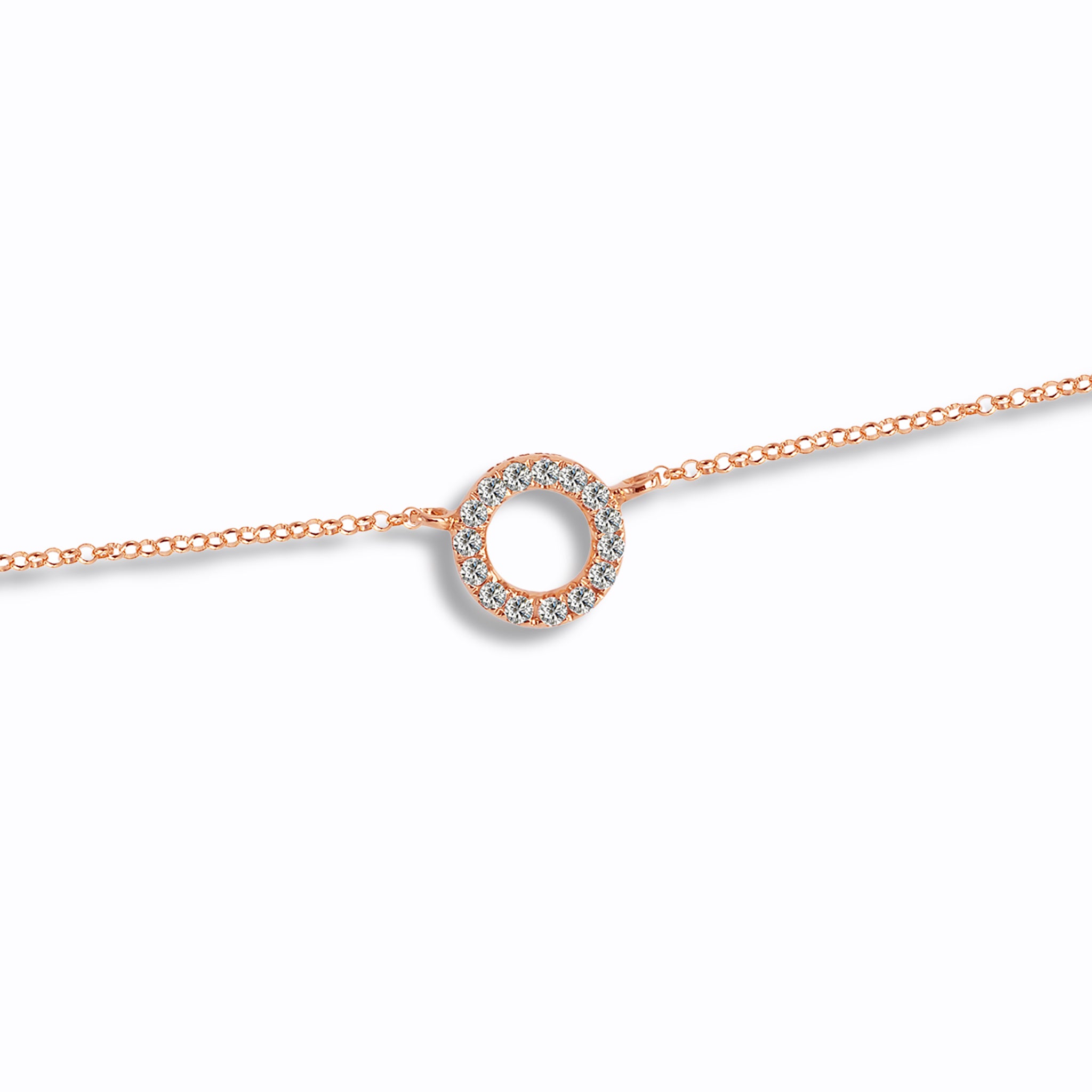 Circle Gold Diamonds Necklace