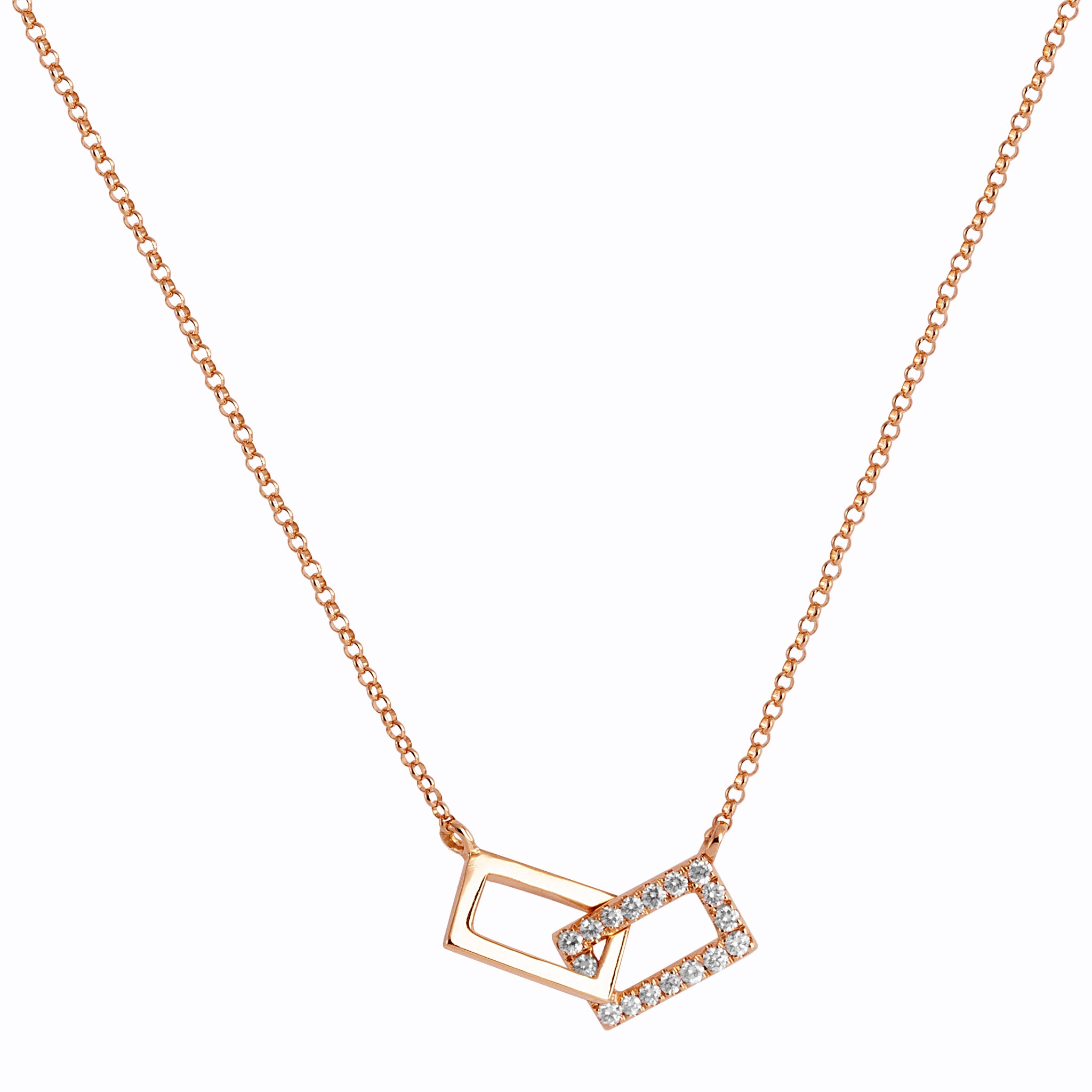 Linked Pendant Diamond Necklace