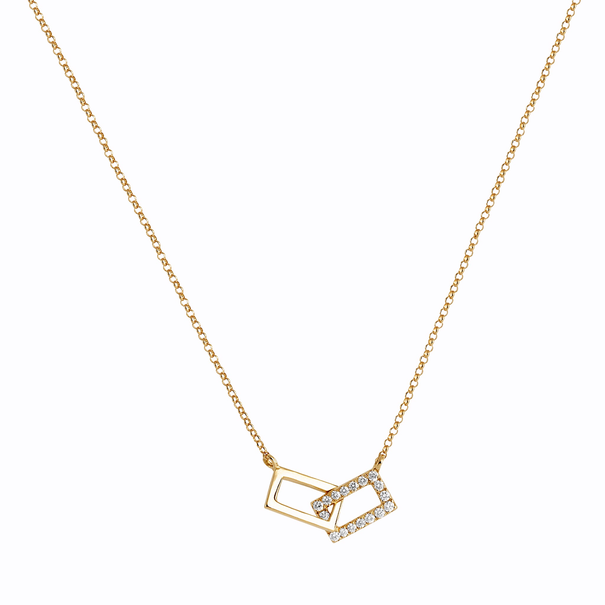 Linked Pendant Diamonds Necklace