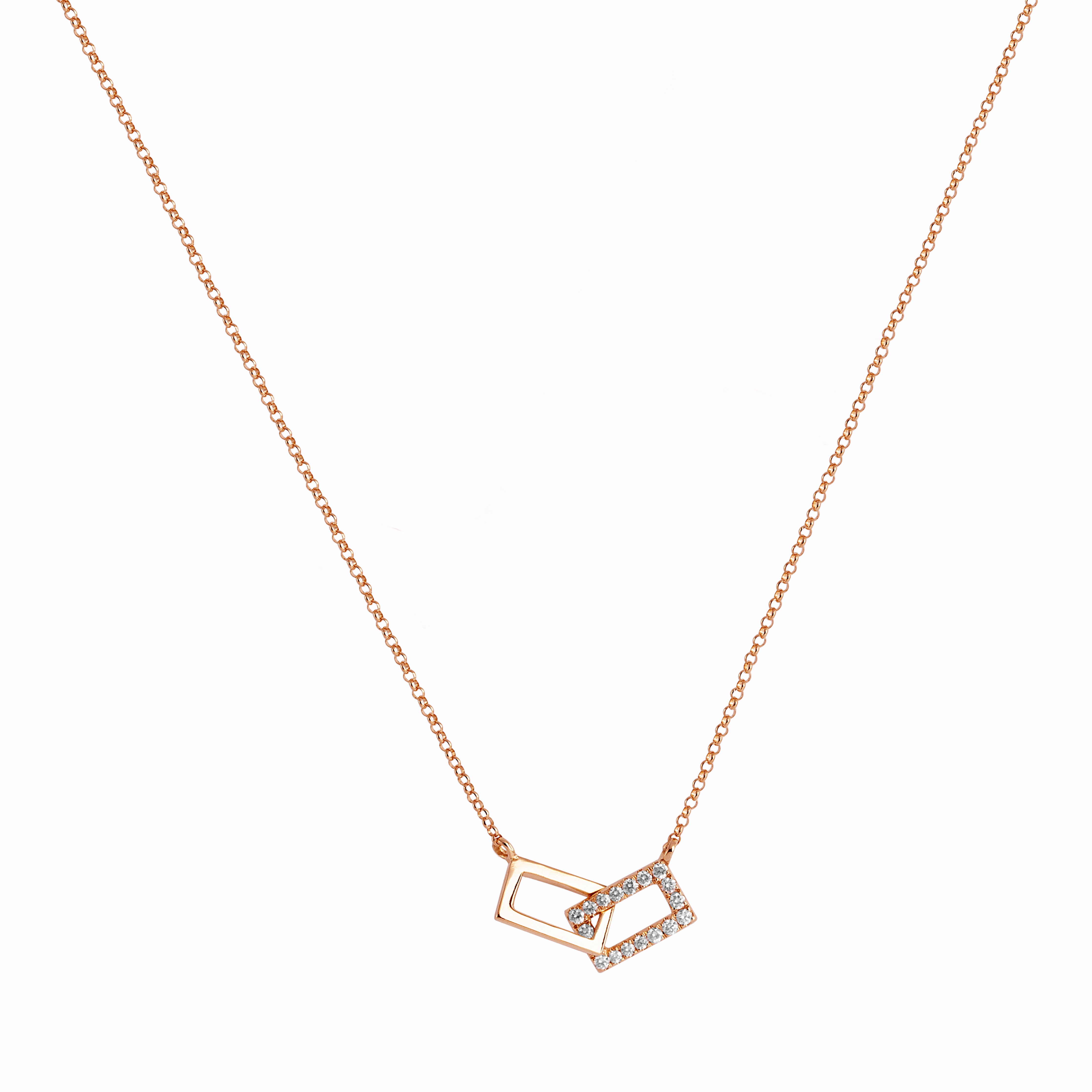 Linked Pendant Diamond Necklace