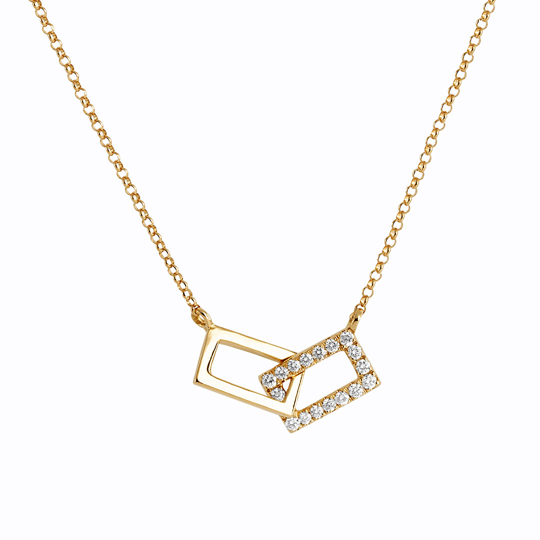 Linked Pendant Diamonds Necklace