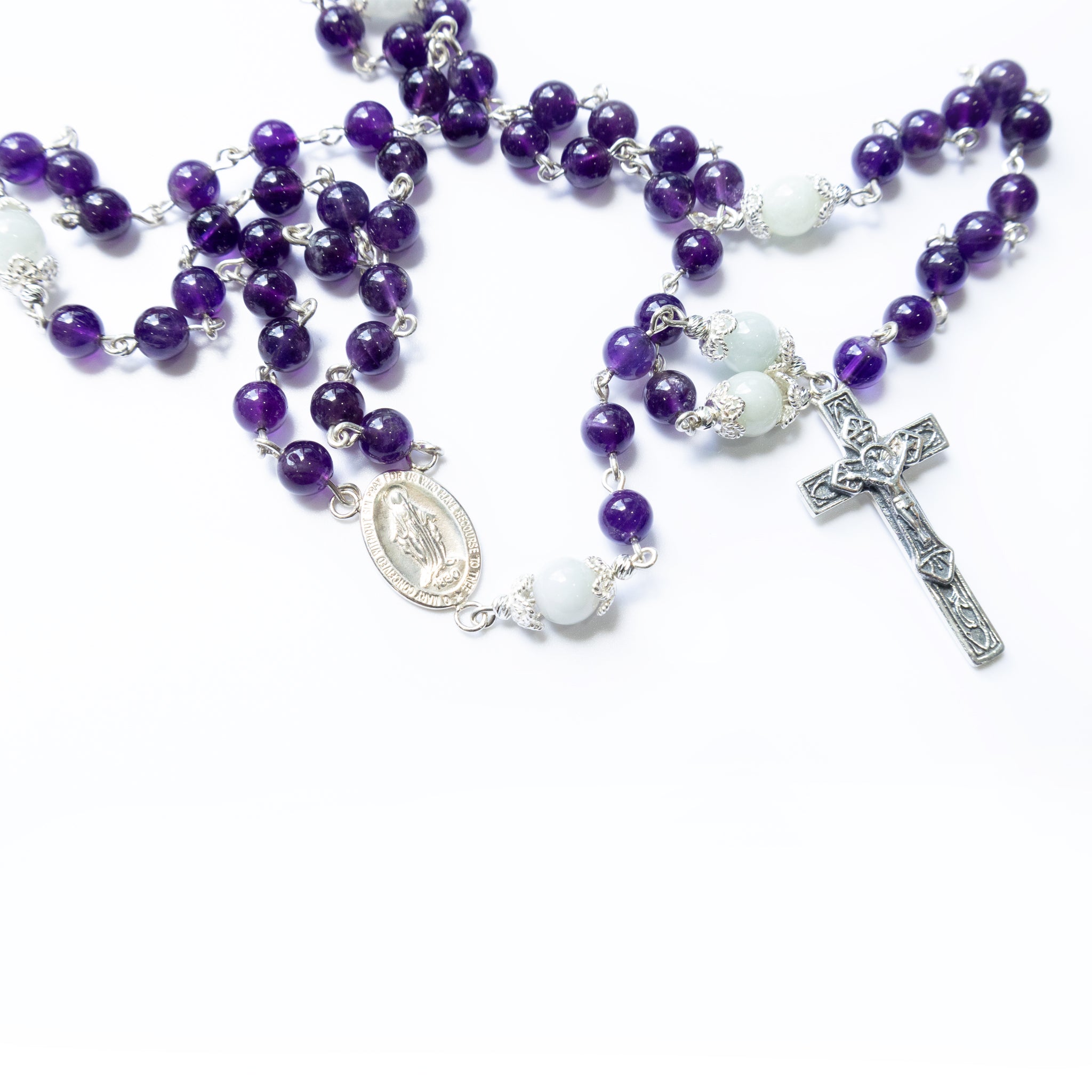 Celestial Amethyst Jadeite Rosary