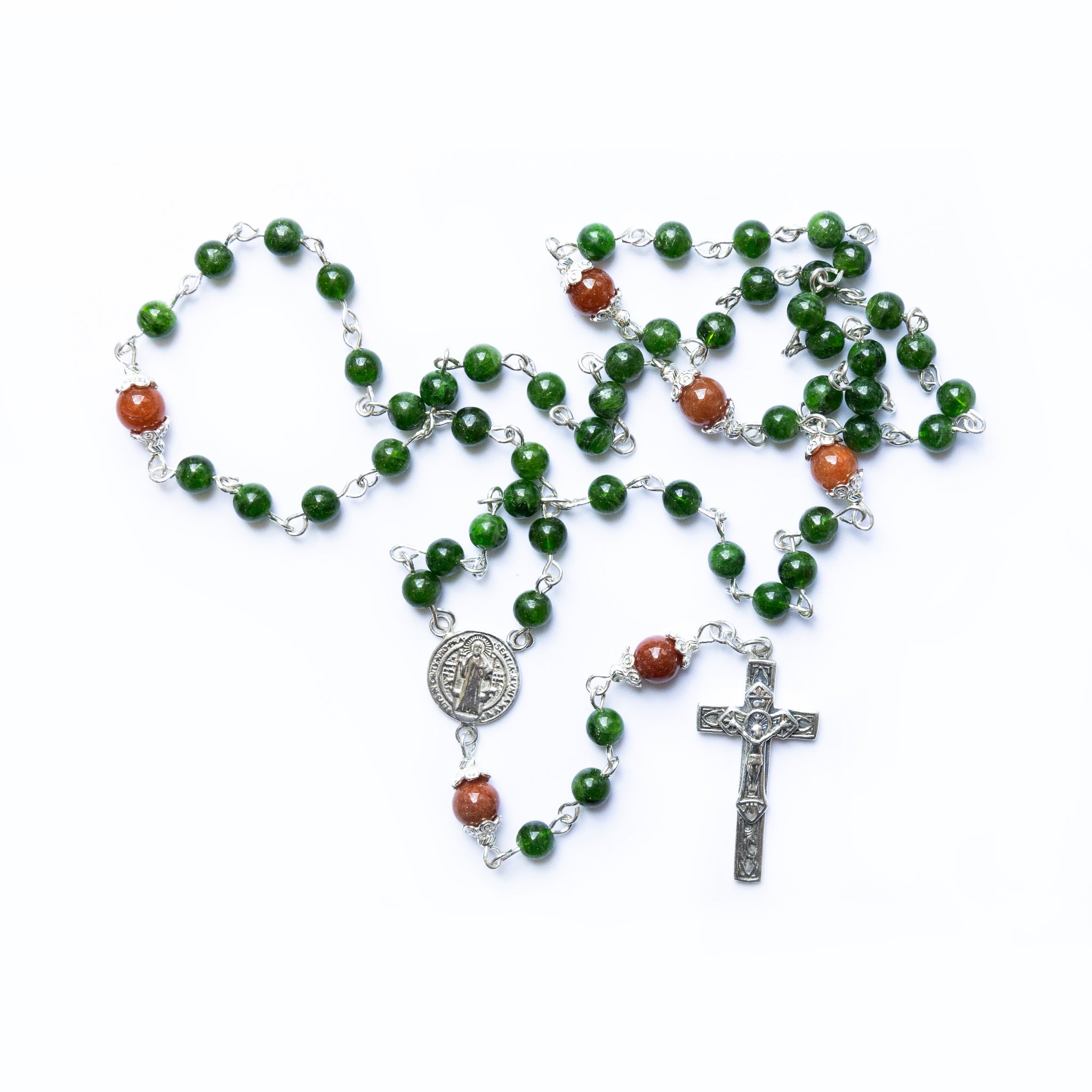 Jadeite Russian Tourmaline Benedict Rosary