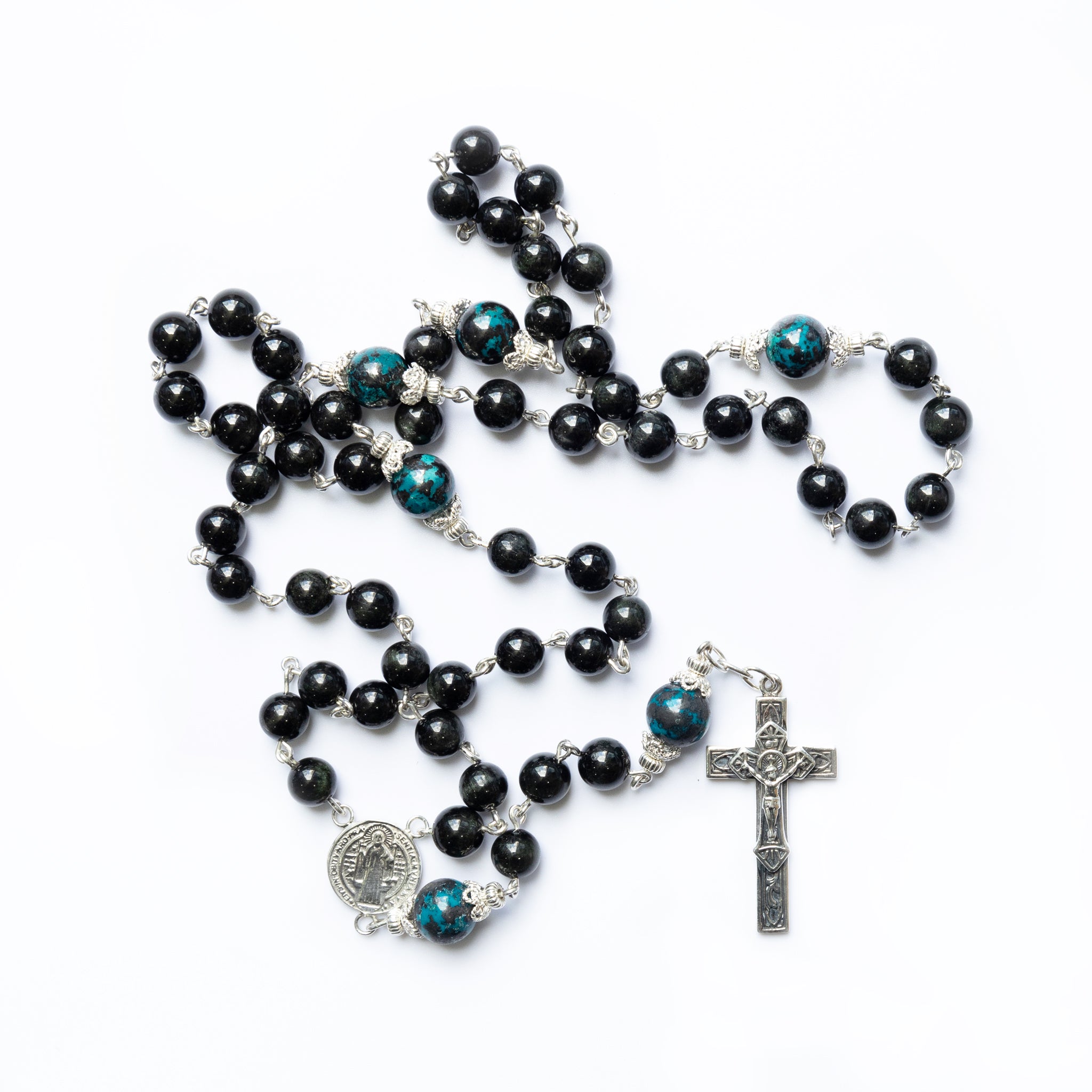 Tranquil Chrysocolla Star Benedict Rosary