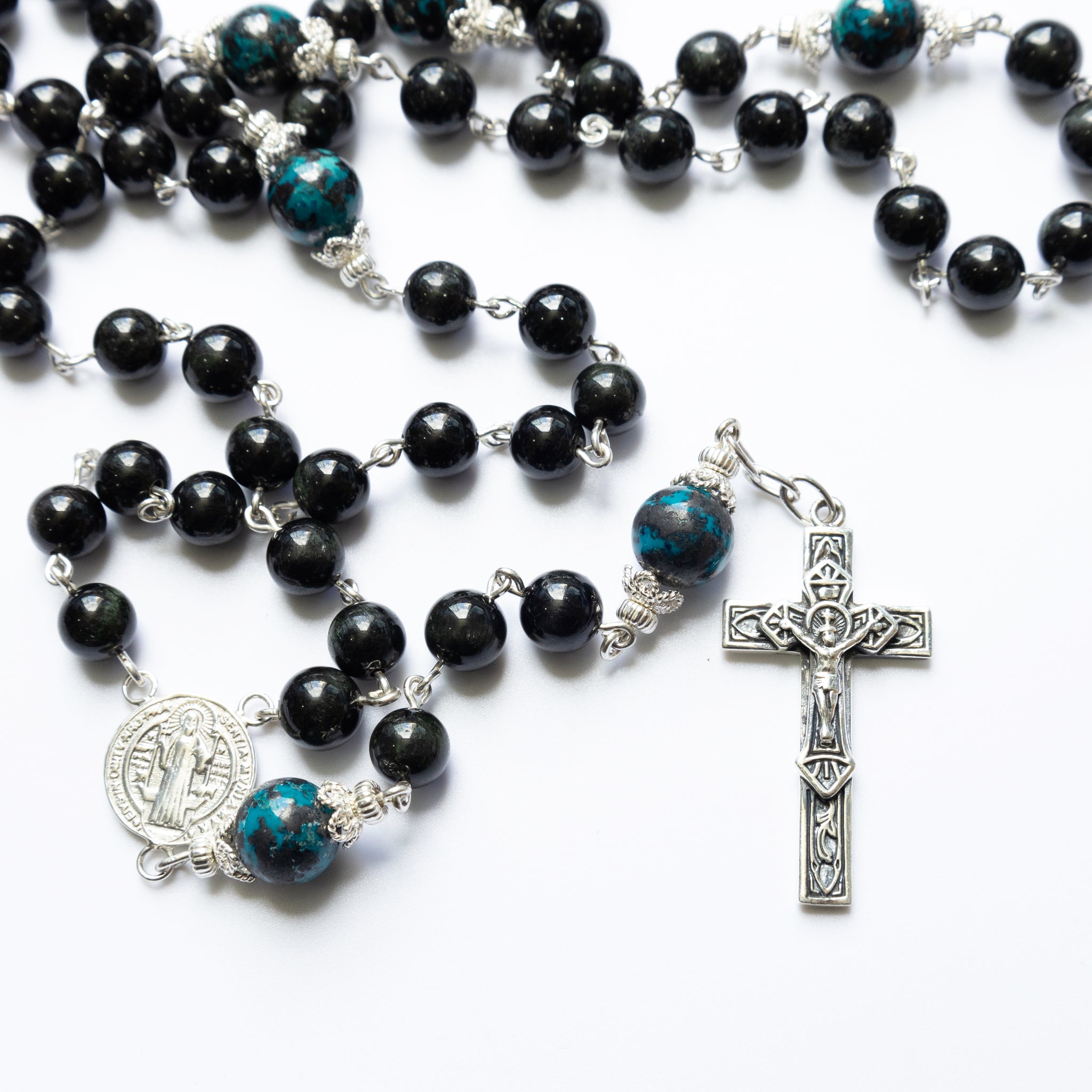 Tranquil Chrysocolla Star Benedict Rosary