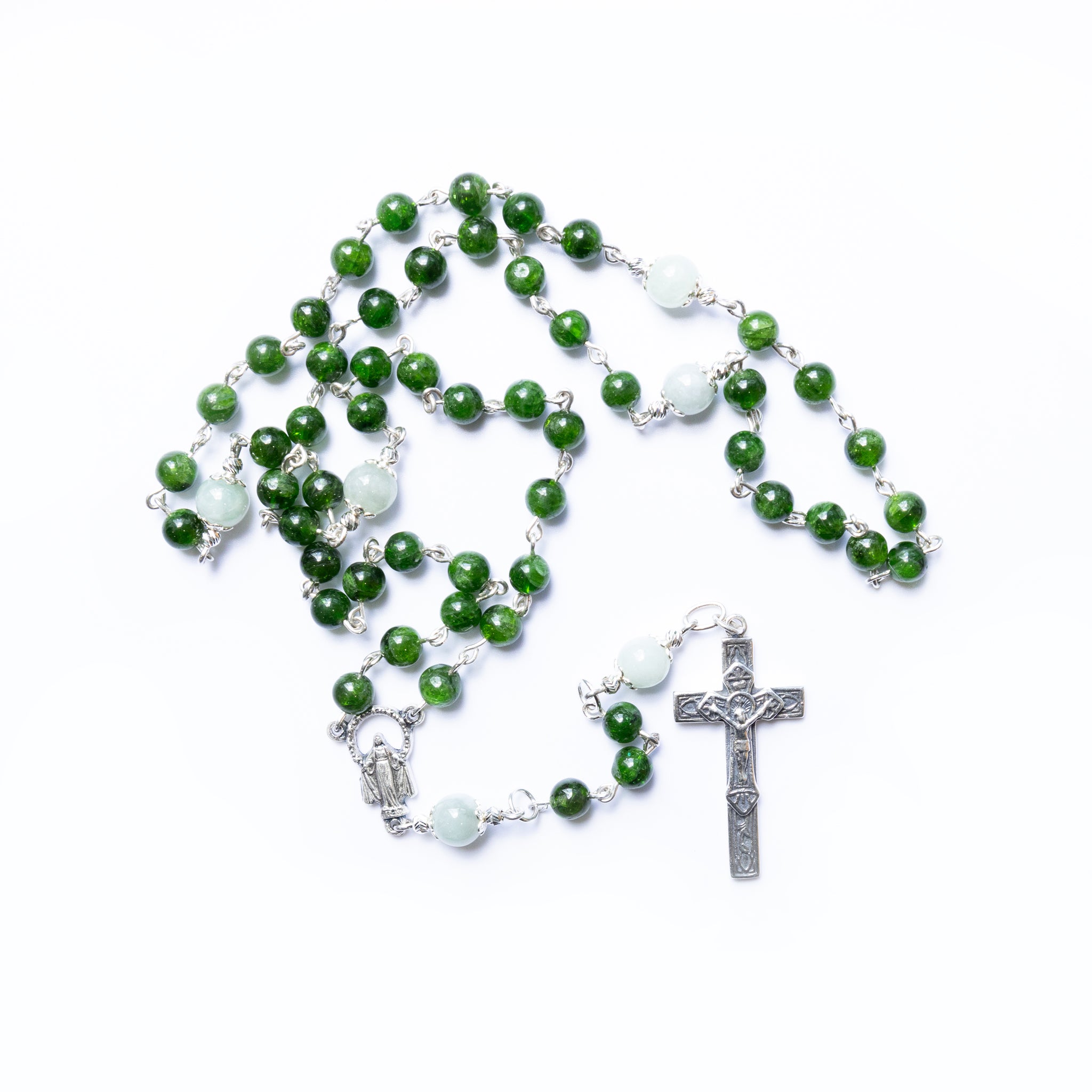 Russian Tourmaline Jadeite Mary Rosary