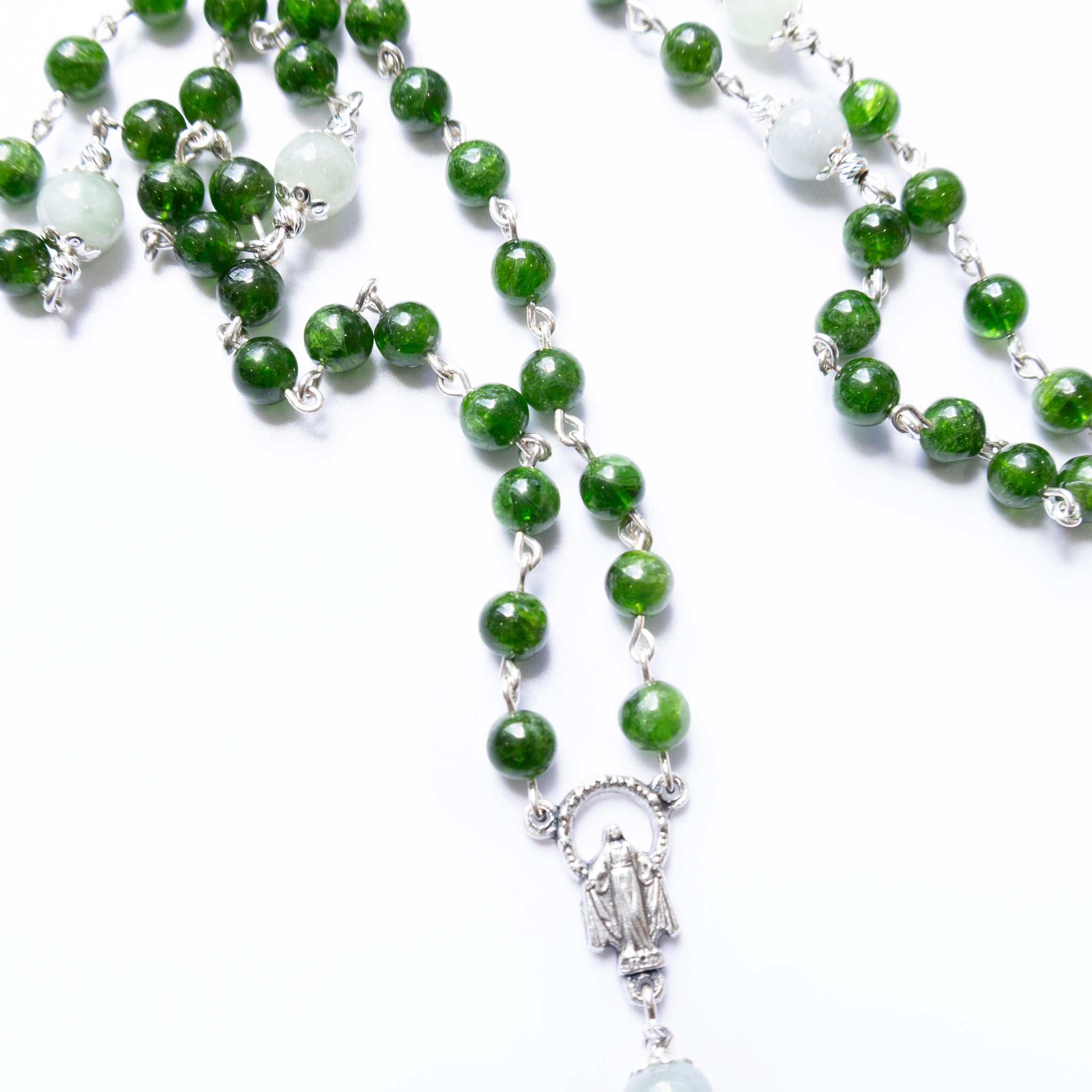 Russian Tourmaline Jadeite Mary Rosary