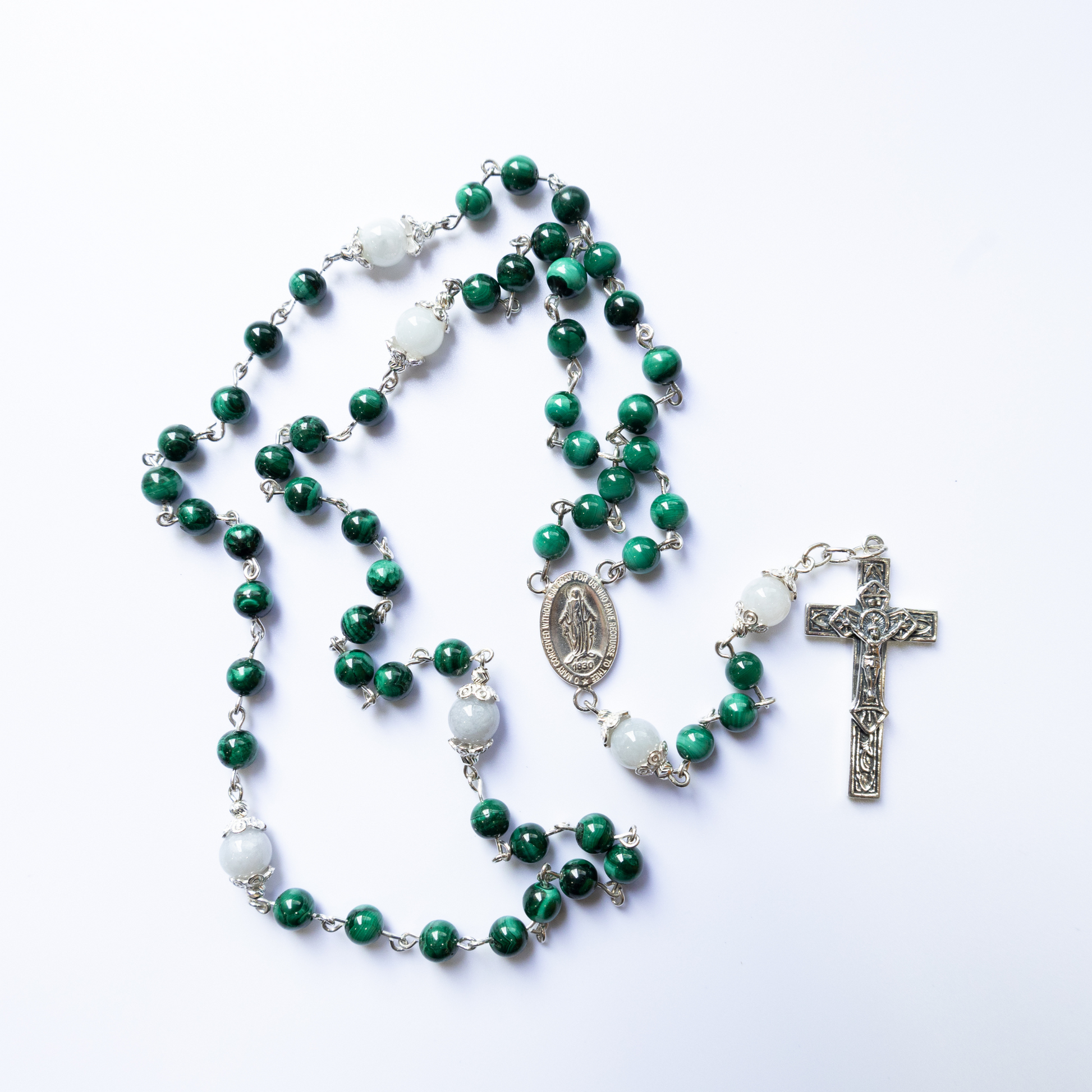 Enchanted Malachite Jadeite Rosary