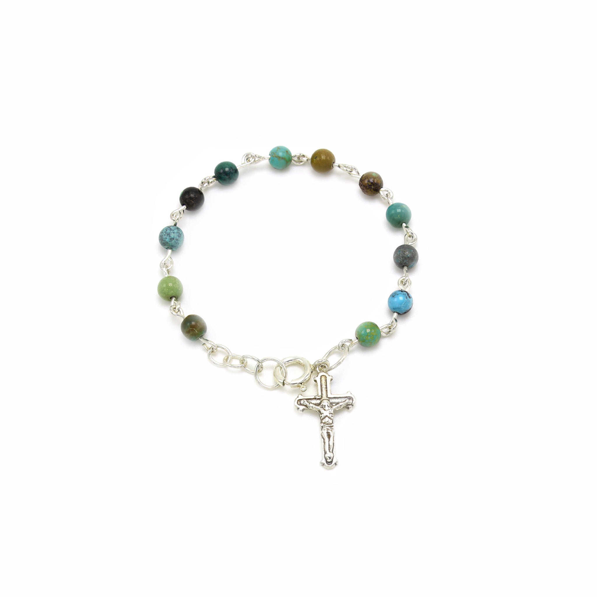 Turquoise Cross Sterling Silver Bracelet