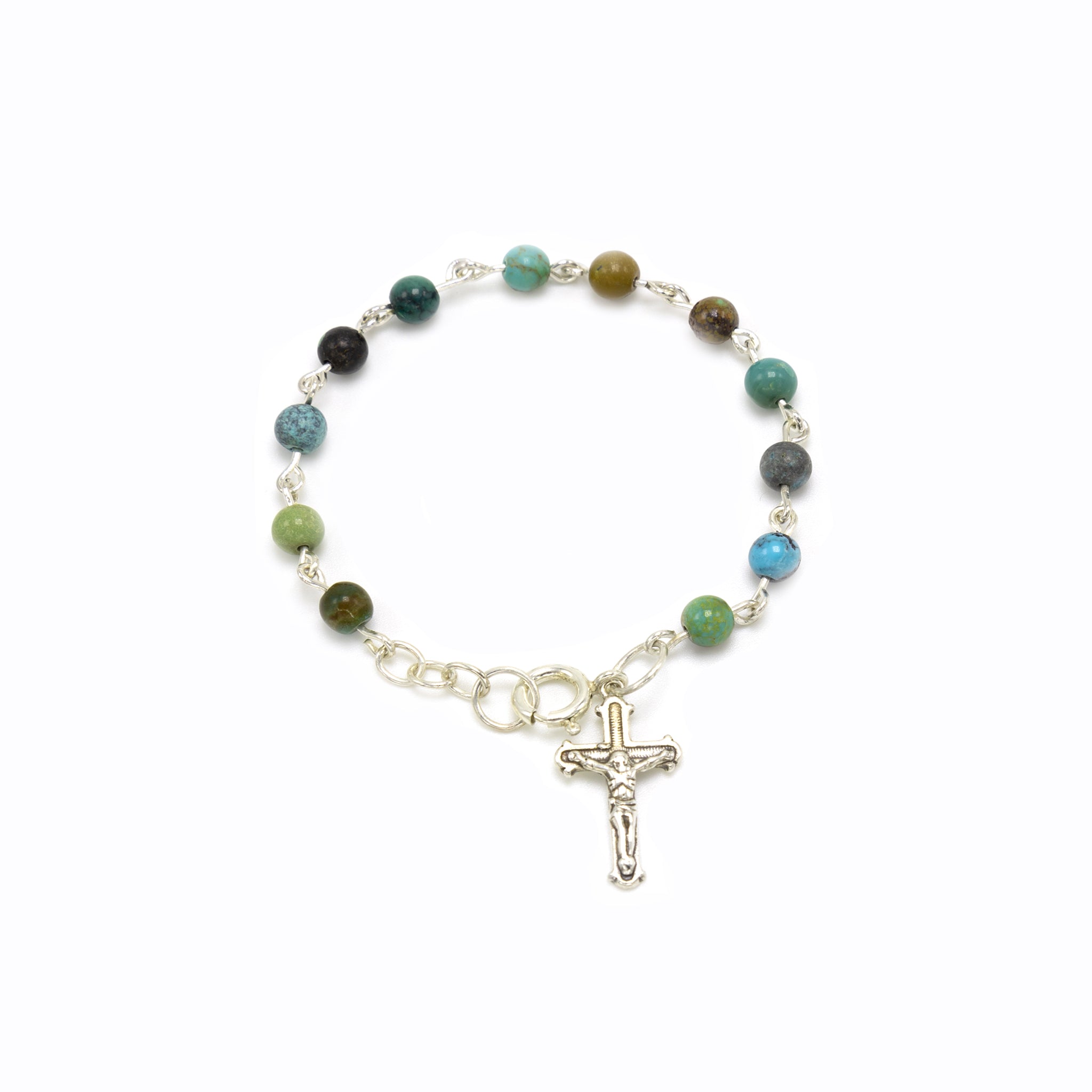 Turquoise Cross Sterling Silver Bracelet